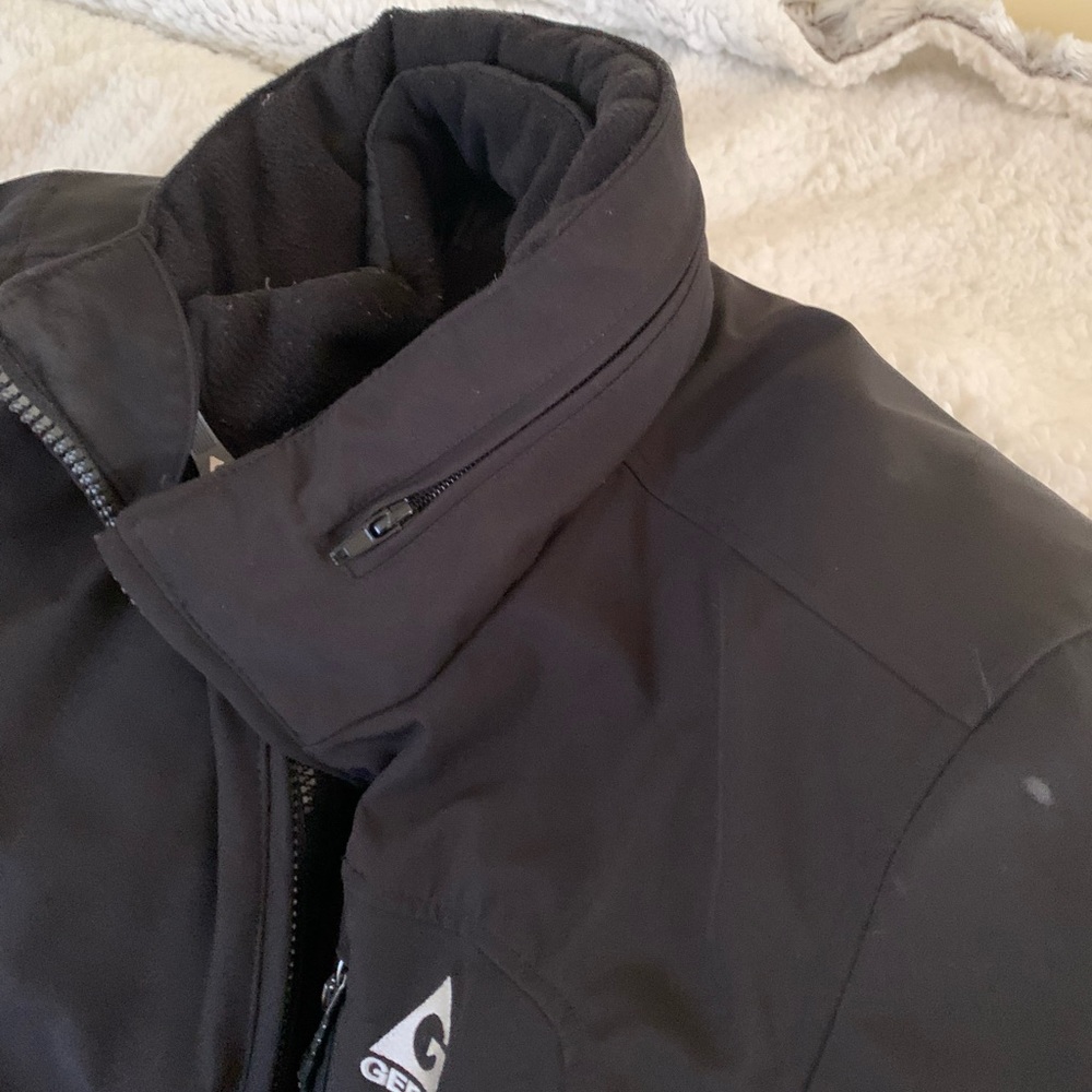 Black winter coat Med. two piece, soft shell and outer shell. like new. - Picture 5 of 6